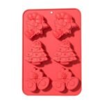 HUSAINIMART | 6 Slot Christmas Silicone Mould 3D Christmas Molds Cane Christmas Bells Xmas Tree Shape for Baking Chocolate Candy Cake Jello Cupcake Muffin Jello Mousse Candle Wax Melts Handmade Soap - Fast Shipping to USA & Canada