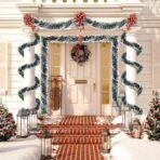 VRB Dec TM 6 Pcs Christmas 6Ft Tinsel Garland Xmas Tree/Christmas Tree Decoration Home Wedding Decoration for New Year Party Indoor/Outdoor Home Decor (Snow Green - 6 Pcs), 10 Cm - Fast Shipping to USA & Canada - Image 6