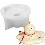 Candle Mould Silicone, Melting Snowman Silicone Mould for Candle Making, Unique Decorative Candle Mould Silicone Suitable for Christmas Decorators - Fast Shipping to USA & Canada