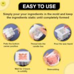 YellowCult 9 Pack 3D Silicone Candle Mold Flower Cactus Plant Wax Moulds for Scented Candles Soaps Making, Clay, Resin Crafts Casting, Cake Dessert Mousse Aroma Art Crafts Supplies Home Decoration - Fast Shipping to USA & Canada - Image 5