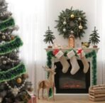 VRB Dec TM 6 Pcs Christmas 6Ft Tinsel Garland Xmas Tree/Christmas Tree Decoration Home Wedding Decoration for New Year Party Indoor/Outdoor Home Decor (Snow Green - 6 Pcs), 10 Cm - Fast Shipping to USA & Canada - Image 7