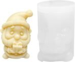 FirstTry Christmas Candle Mold I 3D Santa Claus Holding Gift Box Shape Silicone Scented Wax Mould I for DIY Handmade Ornament Cake decor Chocolate Aromatherapy Soap Resin Clay Art Craft Home decor - Fast Shipping to USA & Canada