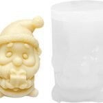 FirstTry Christmas Candle Mold I 3D Santa Claus Holding Gift Box Shape Silicone Scented Wax Mould I for DIY Handmade Ornament Cake decor Chocolate Aromatherapy Soap Resin Clay Art Craft Home decor - Fast Shipping to USA & Canada