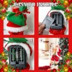 fizzytech Climbing Santa Claus with Music & LED Lights | Animated Hanging Santa Christmas Decoration | Electric Santa Toy for Tree, Wall, and Home D?cor | Battery Operated Xmas Ornament (Red) - Fast Shipping to USA & Canada - Image 5