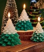 Christmas Candle Mold, Christmas Tree Candle Mould, Candle Making Kit, Tree Shaped Candle Making Mold for DIY Candles, Soap, Chocolate, 8.5 x 8.4 cm - Fast Shipping to USA & Canada - Image 5