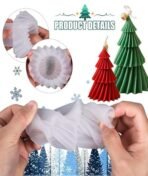 12PCS Christmas Candle Mold Set for DIY Crafts, Christmas Tree Candle Mould, Candle Making Kit with Reusable Silicone Molds, Perfect for Holiday Gifts and Aromatherapy - Fast Shipping to USA & Canada - Image 4