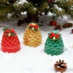 Christmas Pine Cones Silicone Candle Mould 3D Xmas Pine Tree Mold for Making Scented Candle DIY Waxmelts Resin Casting Home Decor Cake Chocolate Candy Mousse Dessert Christmas Party Decor Gift - Fast Shipping to USA & Canada - Image 6