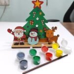 GreyArt DIY Christmas Wooden Painting Set for Kids ? Easy to Assemble Christmas Craft Kit| Includes Paints & Brush | Holiday Art & Decoration Activity for Kids - Fast Shipping to USA & Canada