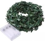 1 Pcs Beautiful Artifficial Green Vine Leaf Christmas Strings, Garlands Ribbon for New Year Xmas Christmas and Tree Decoration 6 Ft (Batteries not Included) - Fast Shipping to USA & Canada