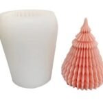 RKPM HOMES Christmas Tree Candle Mold I 3D Fondant Silicone Origami Pattern Tree Scented Wax Mould I Succulent Molds | Handmade Candles Making | for Mousse Dessert Soap Cake DIY Decorating - Fast Shipping to USA & Canada