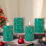 RKPM HOMES Cylinder Christmas Theme Candle Mold I 3D Fondant Deer Gingerbread Man Silicone Scented Wax Mould I Succulent Molds for DIY Handmade Ornament Cake decor Aromatherapy Soap Resin Art Craft (B) - Fast Shipping to USA & Canada - Image 7