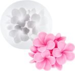 Silicone Candle Mould Flower Shape Plumeria Frangipani Flower Design Fondant Mold for Candy Chocolate Cake Decoration Molds Clay Epoxy Resin Soap Making Chrysanthemum Moulds - Fast Shipping to USA & Canada