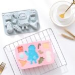 9 Slot Christmas Chocolate Mould, Candy Baking, 3D Santa Claus, Hat Snowman,Tree, Gift Boxes, Socks, Candy Stick Shape Mold for DIY Handmade Soap Candles Jelly Fondant,Gummy - Fast Shipping to USA & Canada - Image 6