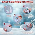 Shappy 12 Set Patriotic Snow Globe Craft Kit for Kids Make Your Own Snow Globes Holiday Glitter Snow Globe Making Kit Plastic DIY Snow Globe Kit for Home Activities (Snowman) - Fast Shipping to USA & Canada - Image 3