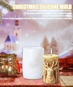 Candle Mould, Christmas Candle Moulds for DIY Handmade Candles, Baking Desserts, Soap Making,Reindeer Silicone Mold - Fast Shipping to USA & Canada - Image 4
