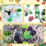 YellowCult 9 Pack 3D Silicone Candle Mold Flower Cactus Plant Wax Moulds for Scented Candles Soaps Making, Clay, Resin Crafts Casting, Cake Dessert Mousse Aroma Art Crafts Supplies Home Decoration - Fast Shipping to USA & Canada - Image 6