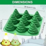 Big Christmas Tree Cake Mold Silicone Soap Epoxy Resin Mold 3D Xmas Tree Moulds for Candle Making Christmas Cake Muffin Baking Tray Chocolate Making DIY Christmas Party Gift Home Party Decoration - Fast Shipping to USA & Canada - Image 3
