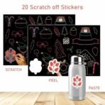 Playqid Scratch & Reveal Christmas Art & Craft Activity for Kids, DIY Creative Scratch Paper with Scratch Off Stickers for Children, Party Gifts & Favors for Boys, Girls & Toddlers, On The go playset - Fast Shipping to USA & Canada - Image 4