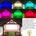 Matha Industries Premium Extra Super Foldable Wooden Crafted Big Size Christmas Crib House (pulkoodu) with Multi-Color LED Lighting Built-in Color-Changing Features and Grass in Convenient Size - Fast Shipping to USA & Canada - Image 4