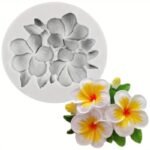1 Cavity Plumeria Frangipani Flower Design Silicone Fondant Mould for Candy, Chocolate, Cake, Clay, Resin Soap and Scented Candle Aromatherapy DIY Craft Projects and Baking (Pack of 1) - Fast Shipping to USA & Canada