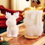 3D Cute Elk Candle Mold-Funny Reindeer Candle Mold-Animal Deer-DIY Aromatherapy Plaster Soap Mold, DIY Xmas Theme Resin Mould - Fast Shipping to USA & Canada - Image 5