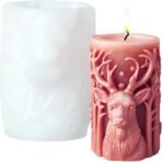 Candle Mould,Christmas Reindeer Candle Making Moulds for DIY Home Decor, Personalized Gift Creation, Holiday Craft Projects (white-01) - Fast Shipping to USA & Canada