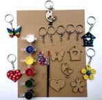 The Brown Box Key Chain Making Kit for kids,Pack of 2,Arts and Crafts for Kids Ages 4-6, 6-8, 8-12,Gifts for Boys and Girls, DIY Activity Kit, MDF cutouts, Key Chain Making Kit,Christmas gift for kids - Fast Shipping to USA & Canada - Image 4