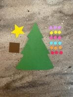 Curious Button Pack of 4 Christmas Tree Craft Kit ? DIY Paper Christmas Crafts for Kids christmas tree hanging ornaments | christmas hanging decor | Wooden Christmas Tree Oranaments Hanging Items for DIY | Size 7.5X4 Inch - Fast Shipping to USA & Canada - Image 2
