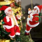 fizzytech Climbing Santa Claus with Music & LED Lights | Animated Hanging Santa Christmas Decoration | Electric Santa Toy for Tree, Wall, and Home D?cor | Battery Operated Xmas Ornament (Red) - Fast Shipping to USA & Canada - Image 7