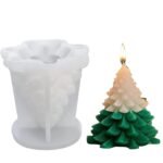 Christmas Candle Mold, Christmas Tree Candle Mould, Candle Making Kit, Tree Shaped Candle Making Mold for DIY Candles, Soap, Chocolate, 8.5 x 8.4 cm - Fast Shipping to USA & Canada