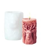 Candle Mould, Christmas Candle Moulds for DIY Handmade Candles, Baking Desserts, Soap Making,Reindeer Silicone Mold - Fast Shipping to USA & Canada