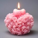 Smello Floral Heart Blast Silicone Candle Mould | DIY Candle Making Mould/Soup Making Mould (SCM 232) - Fast Shipping to USA & Canada