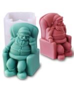 Santa Claus Candle Mould,Christmas Candle Moulds for DIY Handmade Candles, Soaps, Cake Decorations - Fast Shipping to USA & Canada
