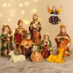 VRB Dec 10pcs (1 Set) Christmas Crib Set/Christmas Nativity Crib Set Baby Jesus for Home Decoration/Gifts/Decorations Items for Home,Xmas Crib Statue (1 Set Crib Set) - Fast Shipping to USA & Canada
