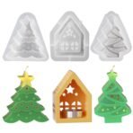 3Pcs Christmas Candle Moulds, Molds for Candle Making, Material Mold for DIY Home Decor, Religious Crafts & Wax Sculptures - Easy Release, Durable Candle Mold for Candle Making Enthusiasts (3pcs) - Fast Shipping to USA & Canada