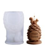 Candle Mould Silicone,Christmas Candle Moulds,Christmas Tree Candle Mould, DIY Silicone Mold Suitable for Candles, Soap, Baking, Festival Decoration, Easy Demoulding - Fast Shipping to USA & Canada