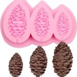 Christmas Pine Cones Silicone Candle Mould 3D Xmas Pine Tree Mold for Making Scented Candle DIY Waxmelts Epoxy Resin Casting Home Decor Cake Chocolate Christmas Party Gift Plaster Polymer Clay - Fast Shipping to USA & Canada