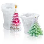 2PC Christmas Candle Moulds,Christmas Tree Silicone Candle Molds Multipurpose Moulds for DIY Crafts, Scented Candles, Soap, Chocolate, and Holiday Gifts Ideal for Christmas Decor - Fast Shipping to USA & Canada