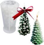 Big Christmas Tree Candle Mold Silicone Soap Epoxy Resin Wax Mold 3D Xmas Tree Moulds for Candle Making Craft Cake Chocolate Making DIY Christmas Party Gift Home Party Decoration - Fast Shipping to USA & Canada
