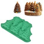 5 SLot Silicone Christmas Tree Mould DIY Baking Christmas Chocolate Candy Cake Muffin Jello Pudding Christmas Holiday Dessert Resin Home Decoration Candle Waxmelts Xmas Tree Handmade Soap Mold - Fast Shipping to USA & Canada