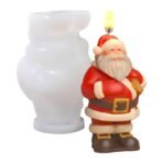 Santa Claus Shape Candle Mold | Christmas Silicone Candle Making Mould for Wax, Soap, Resin, and Home decor (Pack of 1) - Fast Shipping to USA & Canada