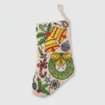 Itsy Bitsy Christmas Pre-Printed Colour Your Own Stocking | DIY Festive Craft Activity for Kids | 9.5 x 6 Inch Fabric Christmas Stocking for Painting & Decoration 1pc - Fast Shipping to USA & Canada