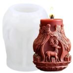 Christmas Reindeer Candle Mould Christmas Reindeer Elk Shape Silicone Molds for Xmas Candle Making Wax Melts Aromatherapy Xmas Candle Pillar Soap Resin Casting Molds Christmas Candle Molds - Fast Shipping to USA & Canada