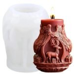 Christmas Reindeer Candle Mould Christmas Reindeer Elk Shape Silicone Molds for Xmas Candle Making Wax Melts Aromatherapy Xmas Candle Pillar Soap Resin Casting Molds Christmas Candle Molds - Fast Shipping to USA & Canada