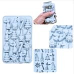 16 Slot Christmas Chocolate Mold Candy Baking 3D Reindeer Snowflake Cane Xmas Tree Santa Claus Shape Mold DIY Handmade Soap Candles Jelly Fondant Gummy Cake Cupcake Decoration Desserts Mold - Fast Shipping to USA & Canada - Image 6