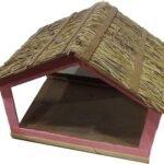 EXCEL IMPEX Christmas Crib Set Xmas Decoration Wooden Crib Set Pulkoodu Wooden Christmas Crib (36cm*28cm*29cm) Medium - Fast Shipping to USA & Canada