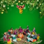 Crib Set for Christmas Decorations 18 Piece (2.5 to 3.5 Inch Sizes) Nativity Set Xmas Crib Set (Without Green Mat) - Fast Shipping to USA & Canada