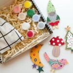 Curious Button Pack of 5 DIY Christmas Ornament Painting Kit ? Wooden MDF Christmas Decorations Items| DIY Christmas Ornament Kit | Wooden Christmas Decorations Xmas Ornament for Home Decor - Fast Shipping to USA & Canada
