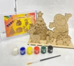 Christmas Decoration Painting Craft Kit. Decorate and Paint Your Own Wooden Kits. DIY Xmas Holiday Activity Kit (Random Design) - Fast Shipping to USA & Canada