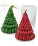 Christmas Tree Candle Mould Silicone, Silicone Mould for DIY Candle Making, Candle Mould, Christmas Soap Molds, Christmas Ornament Resin Molds, Ideal for Home Decor and Gifts - Fast Shipping to USA & Canada